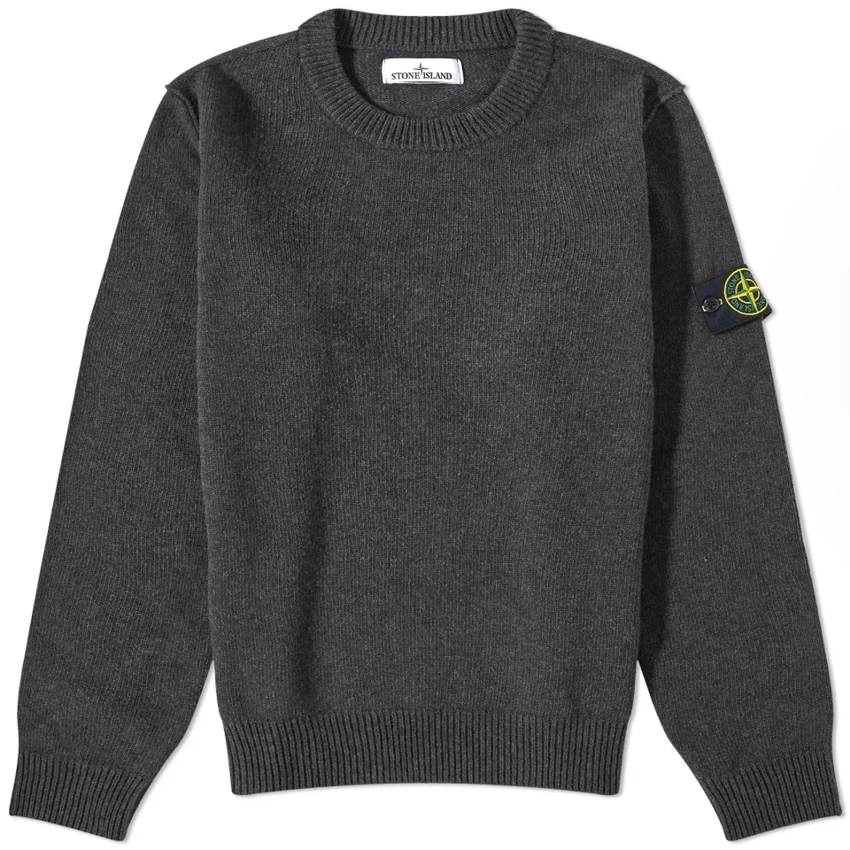 Reverse Seam Lambswool Crew Knit