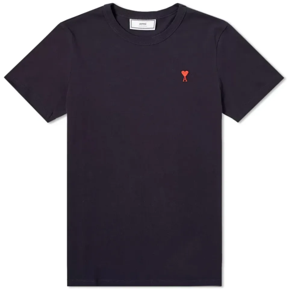 AMI Embroidered Heart Logo Tee