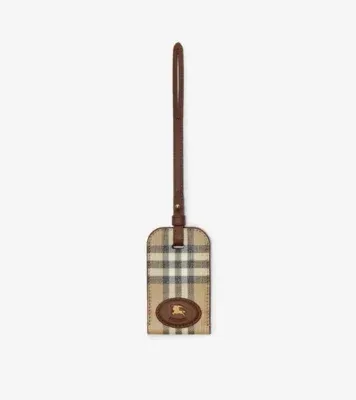 Check Luggage Tag in Archive beige - Men, Cotton