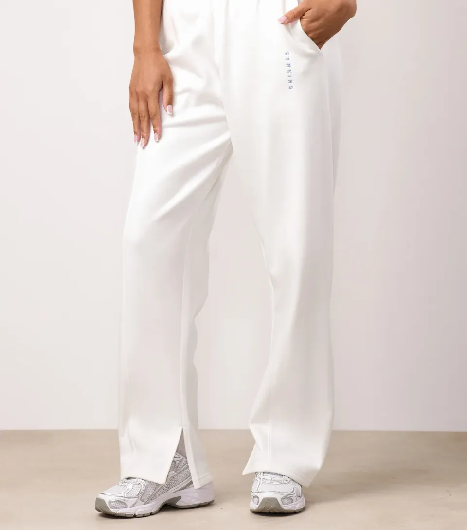 Women's Cream Shadow Logo Embroidered Straight Leg Joggers