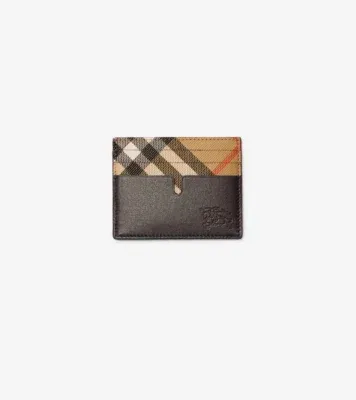 Tall Pop Check Card Case​ in Sand beige