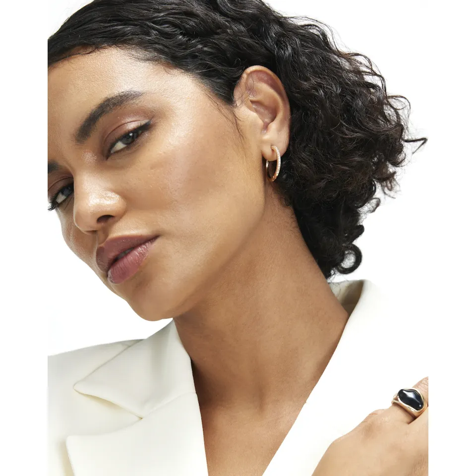 Rhinestone Hoop Earrings