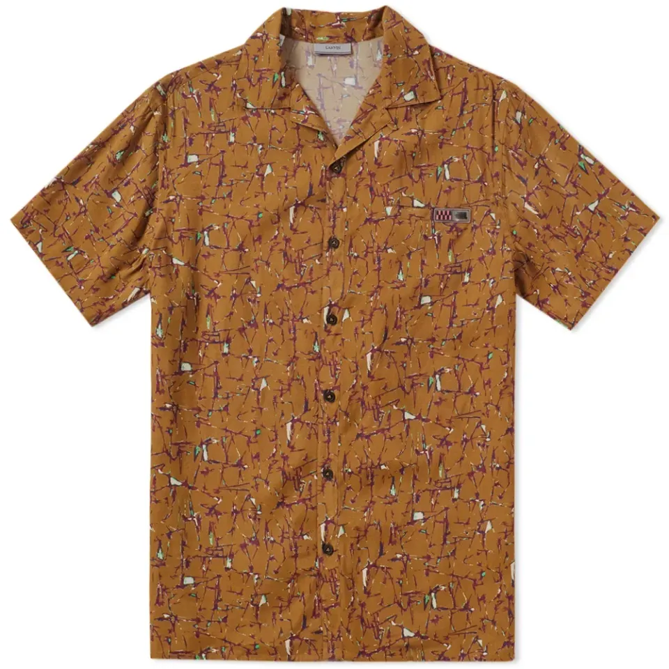 Cracked Paint Bowling Shirt