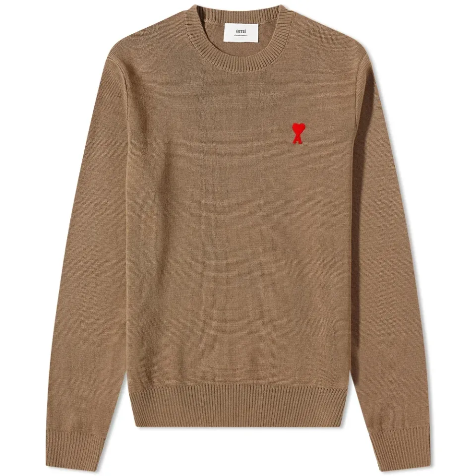 AMI Small A Heart Crew Knit