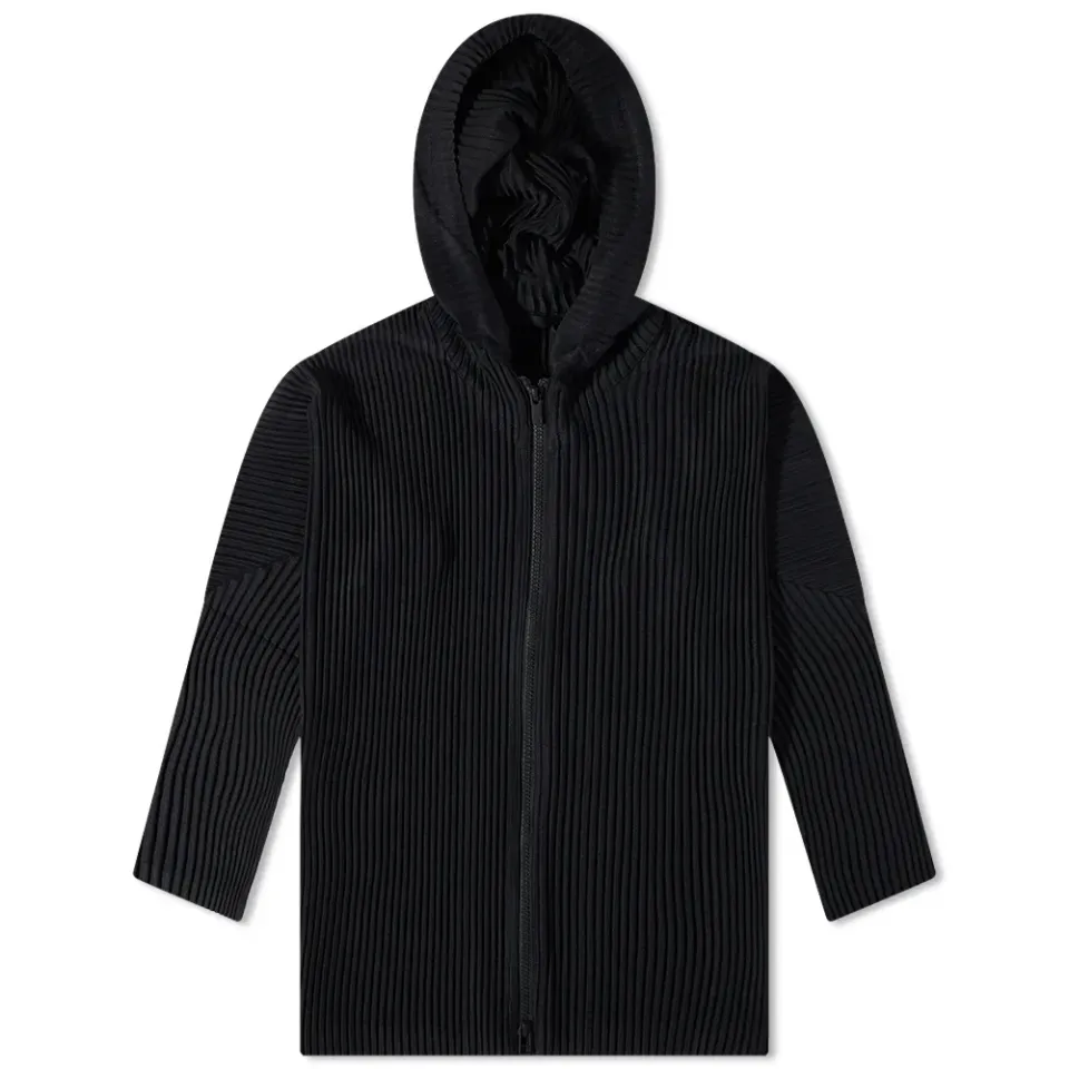 Pleated Zip Hoody
