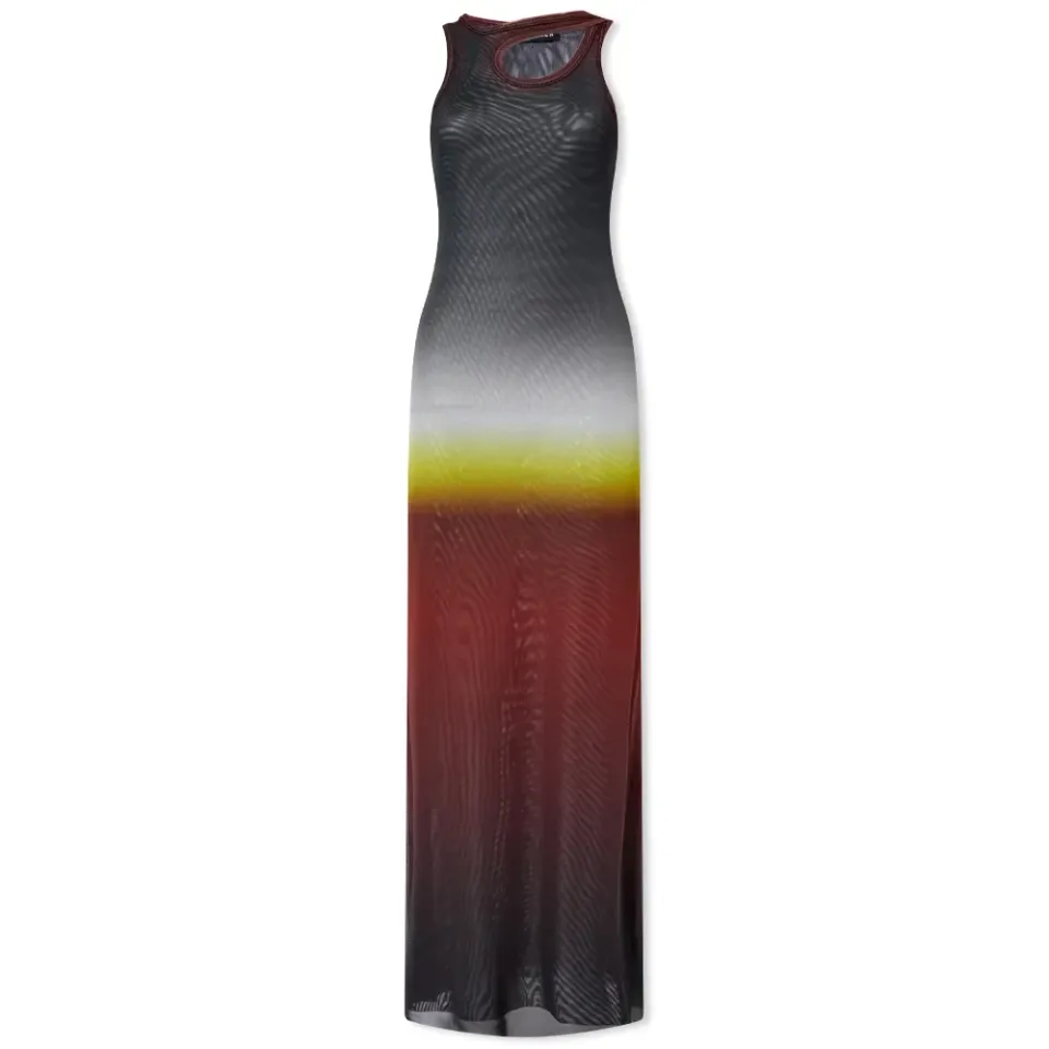 Mesh Tank Top Maxi Dress