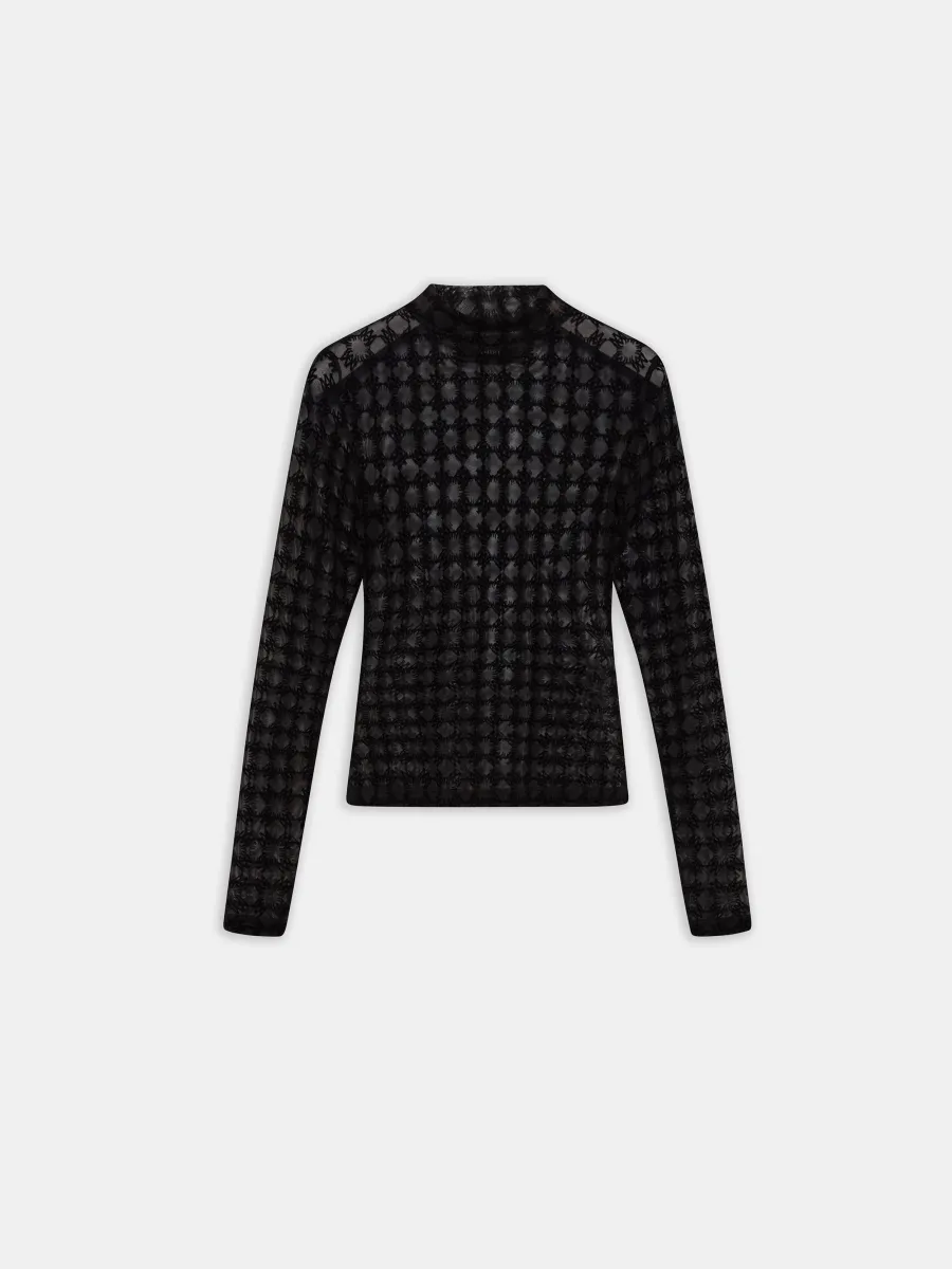 WOMEN - WOMEN'S MA QUAD FLOCKED TOP - Black