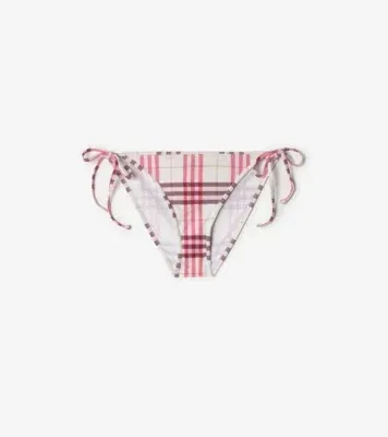 Check Bikini Briefs in Aubergine purple - Women, Nylon