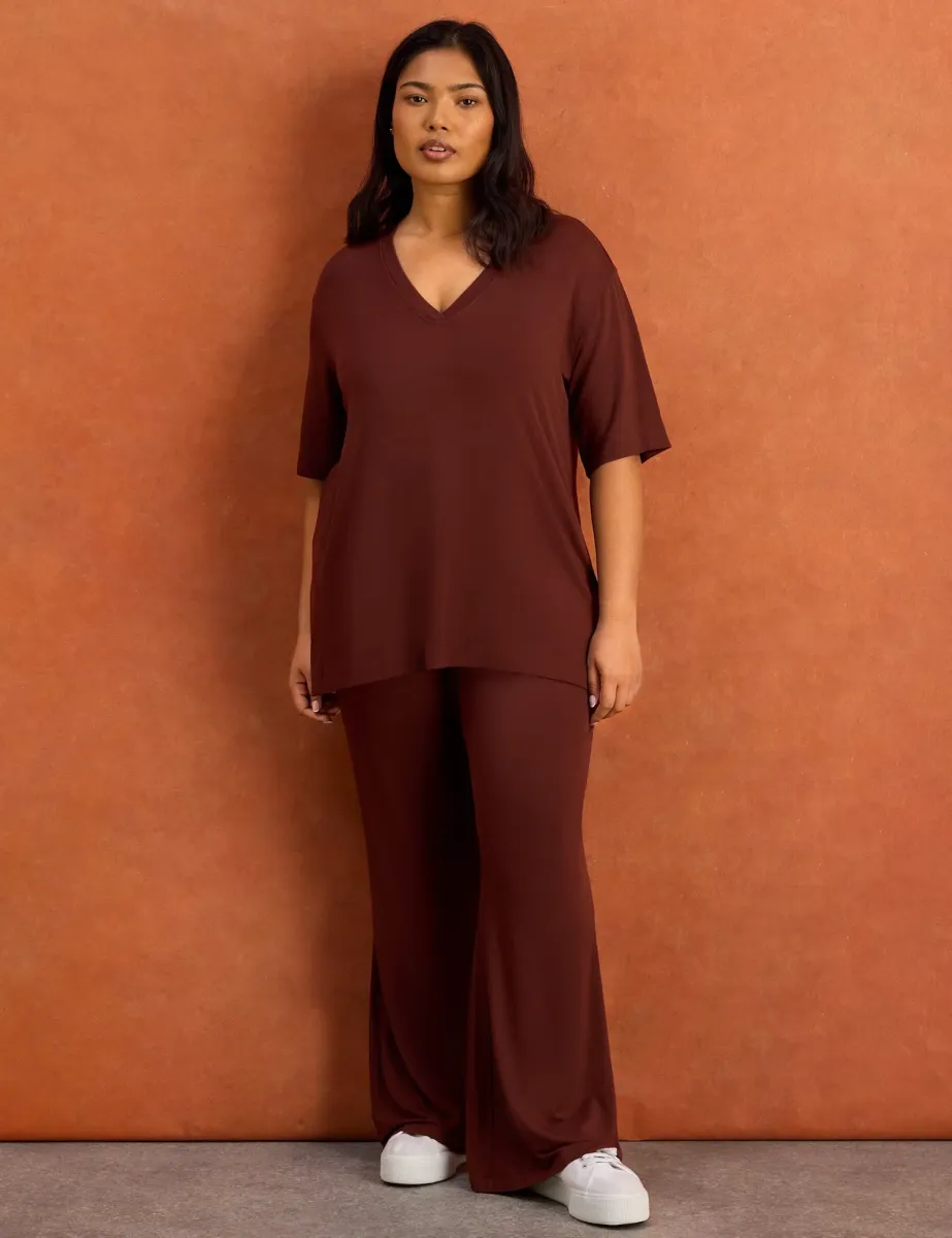Drawstring Trousers Brown