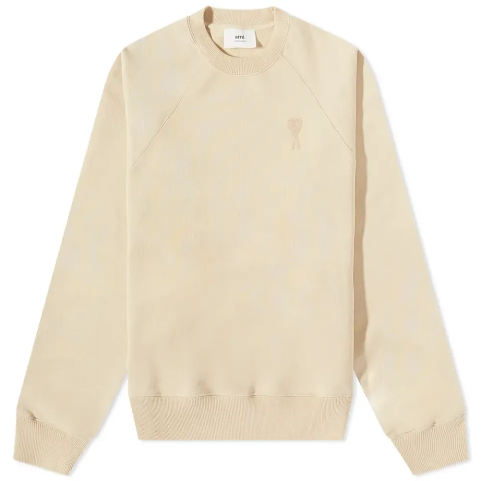 AMI Tonal Small A Heart Crew Sweat