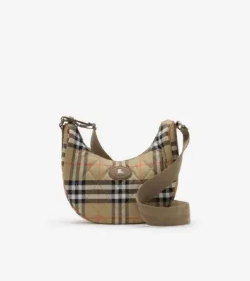 Large Horseshoe Crossbody Bag in Sand beige - Men, Nylon