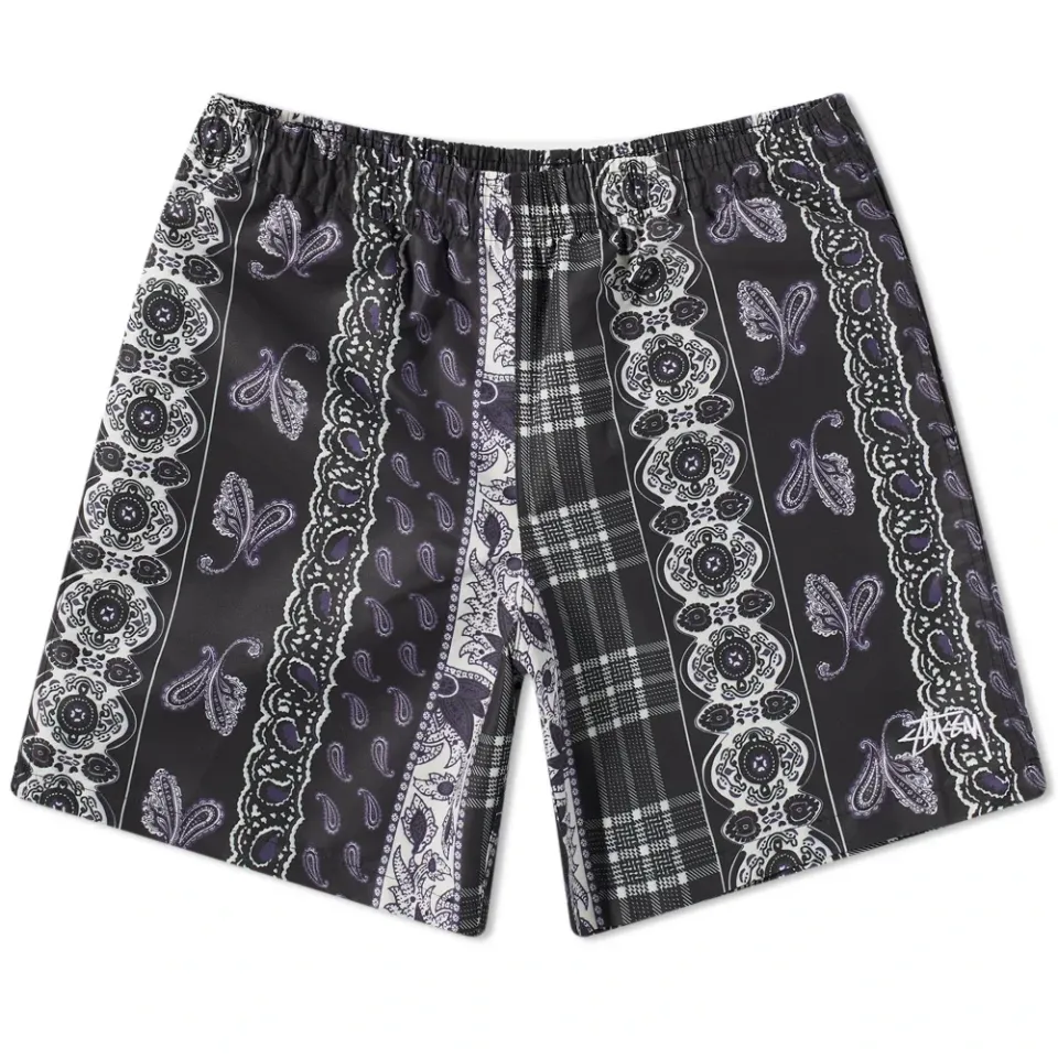 Paisley Plaid Water Short