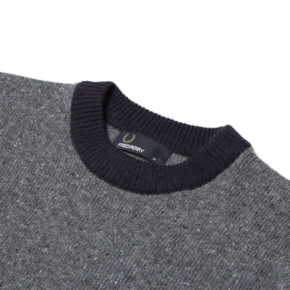 Fred Perry Fleck Knit Crew Neck Sweater