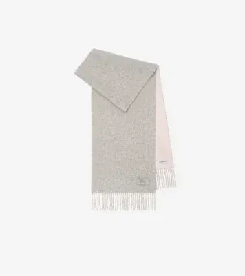 Knight Cashmere Scarf in Mitten grey/bow pink