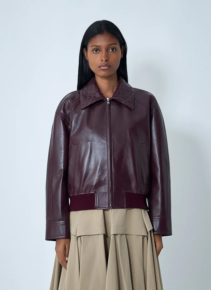 Leather Blouson Jacket