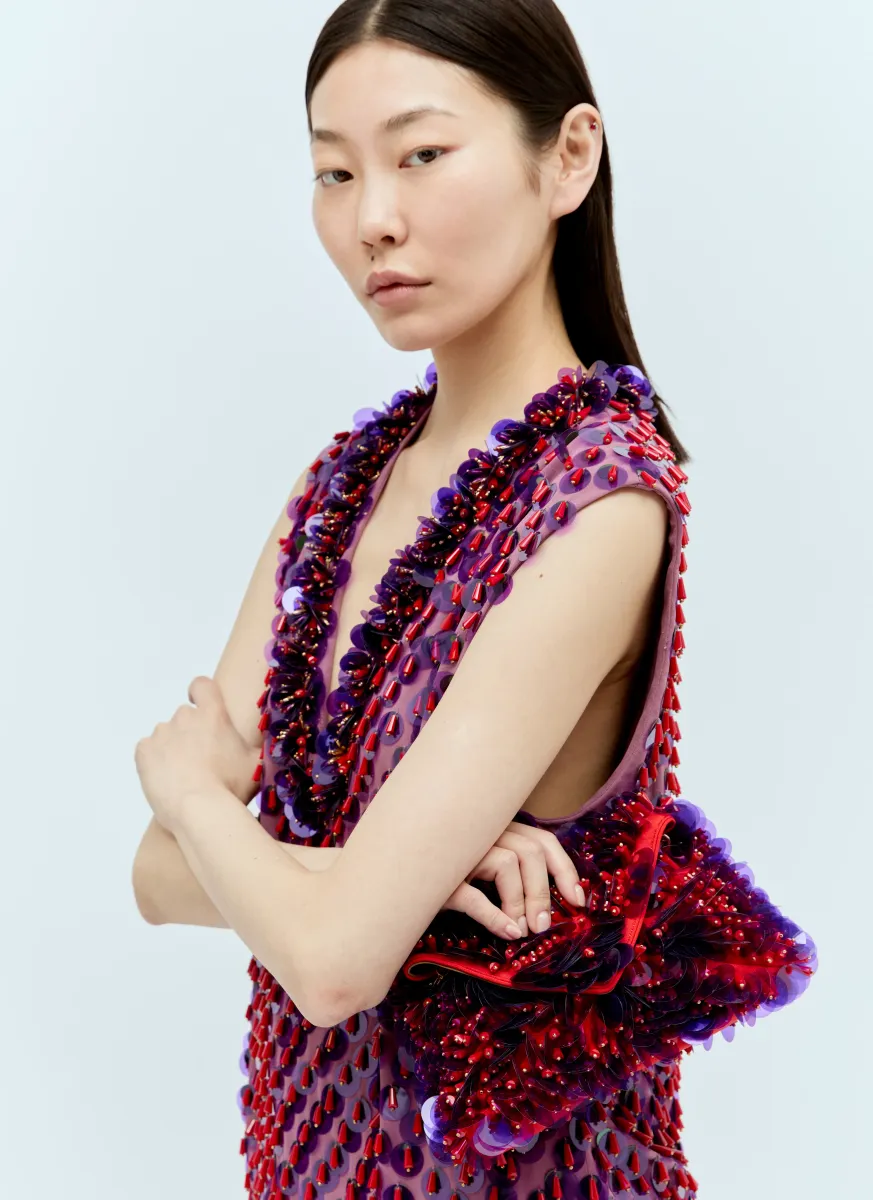 Sequin-Embellished Clutch