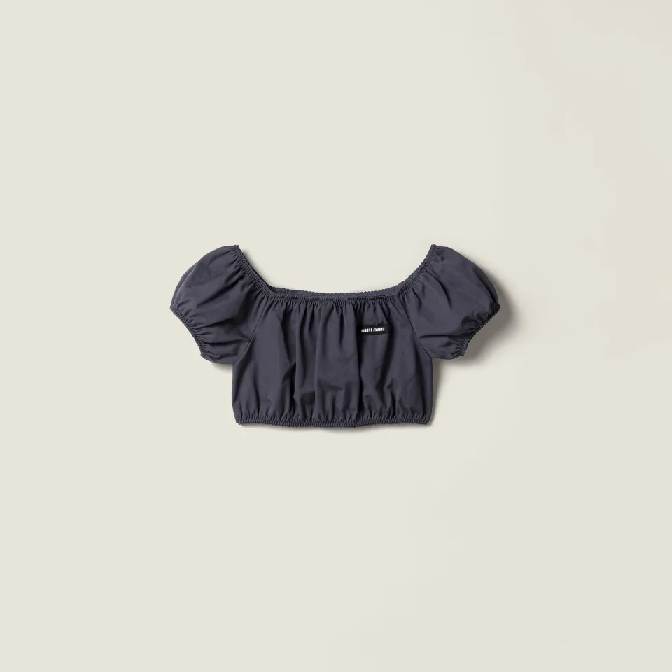 Poplin crop top