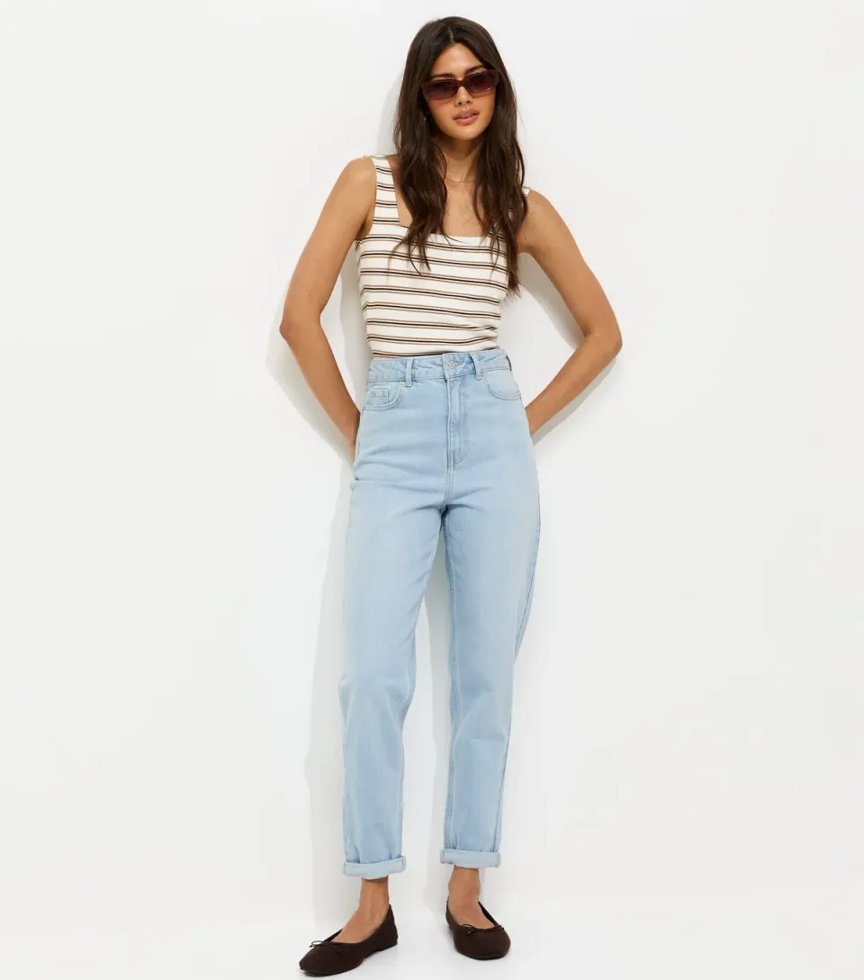 Women's Light Blue Tori Straight Leg Mom Jeans