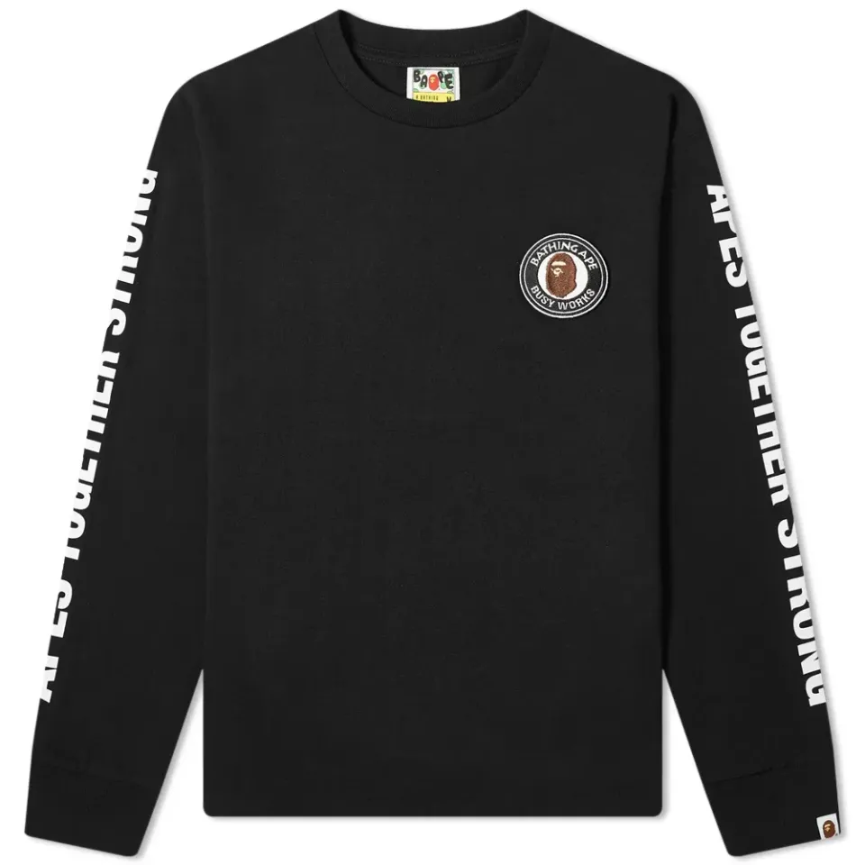 Long Sleeve Patched T-Shirt