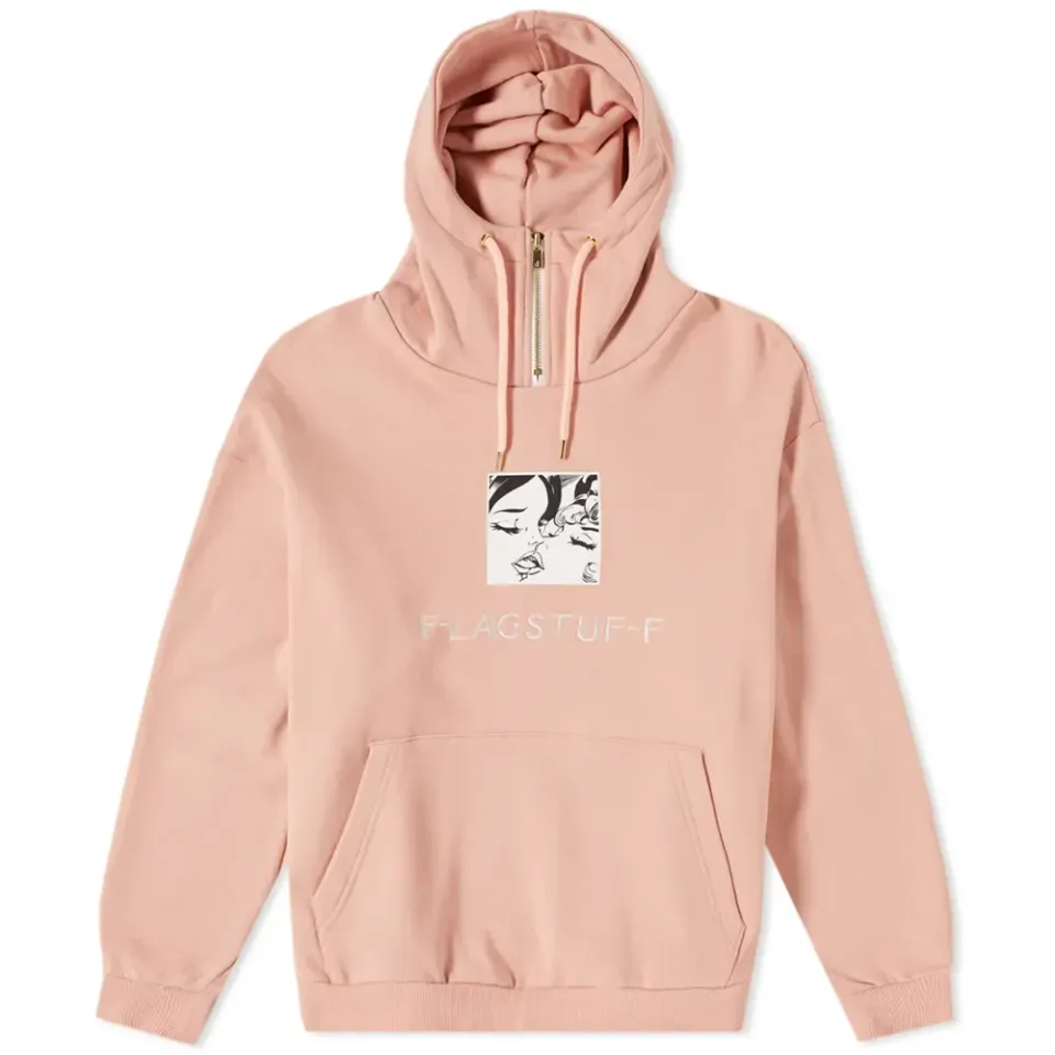 Kiss Zip Neck Hoody
