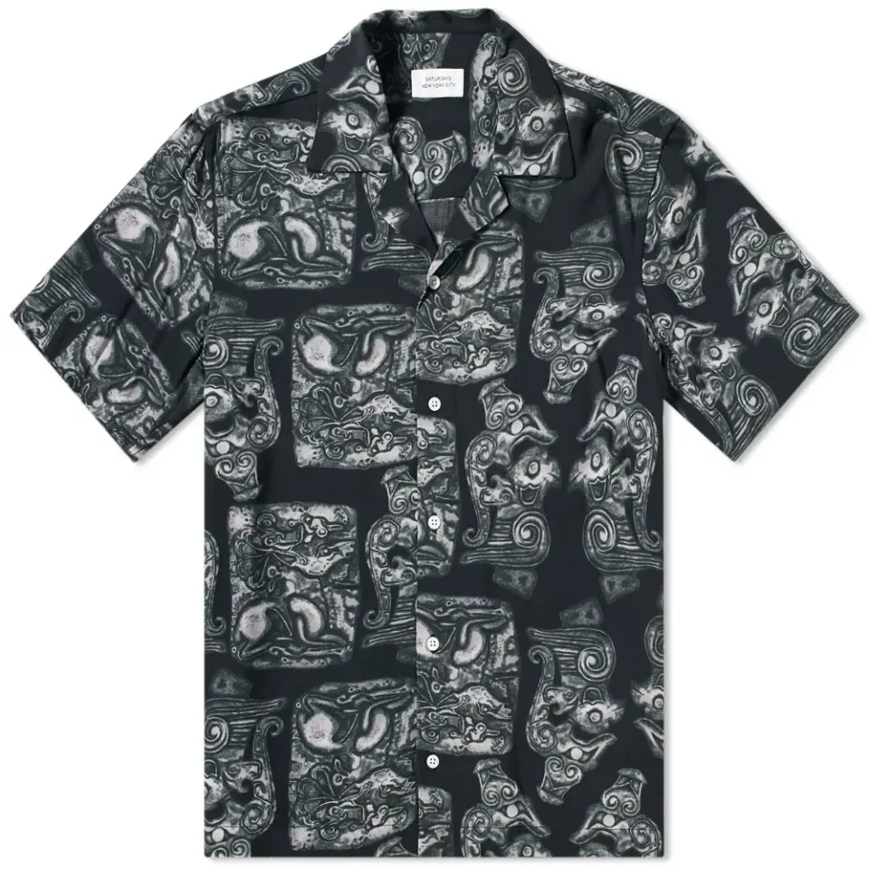 Short Sleeve Canty Pendant Vacation Shirt