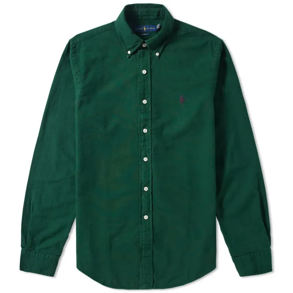 Slim Fit Garment Dyed Oxford Shirt