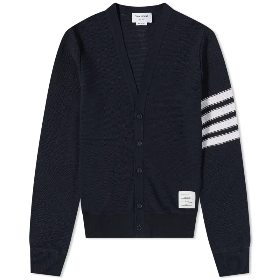 Chunky 4 Bar Cotton Cardigan