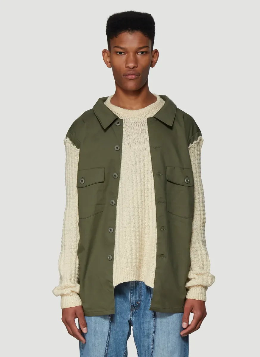 Contrast Panel Sweater