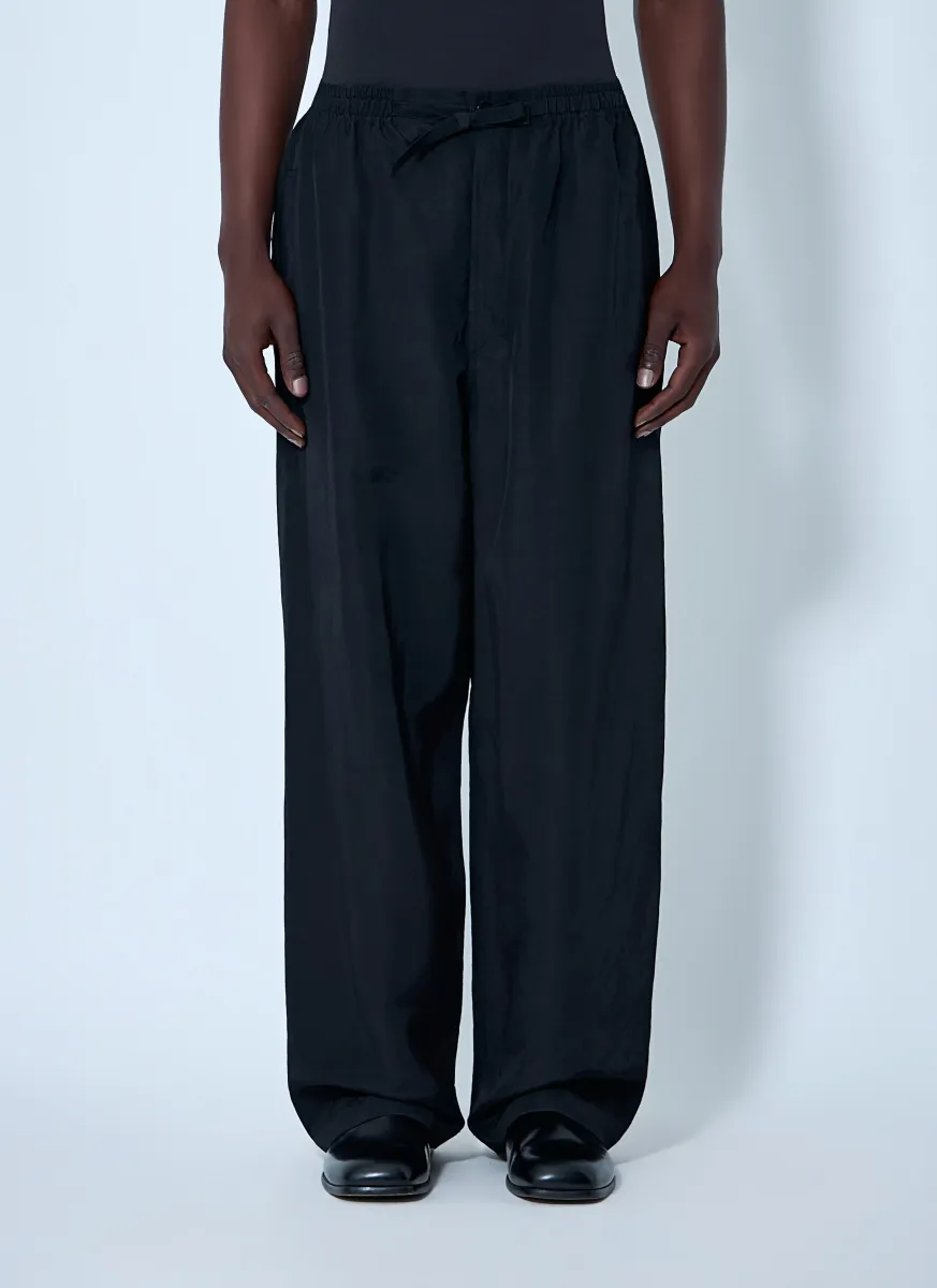 Drawstring Wide-Leg Trousers