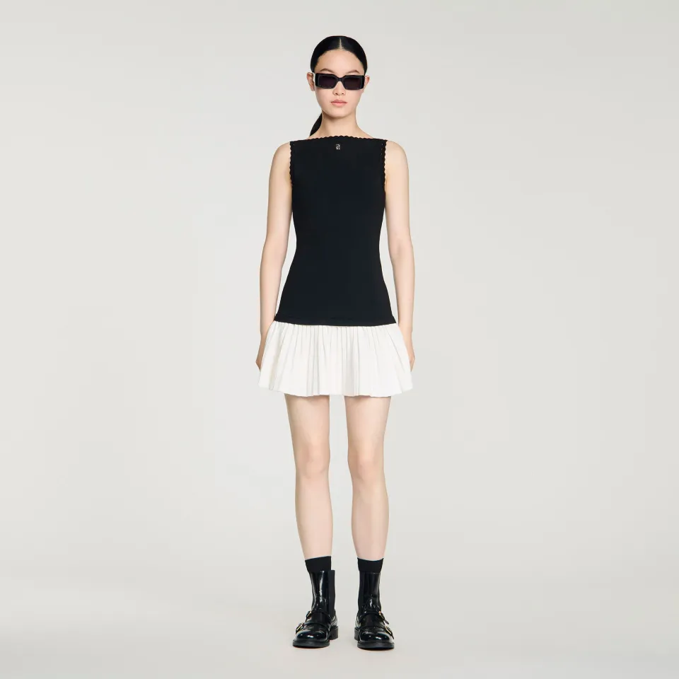 Two-tone short dress