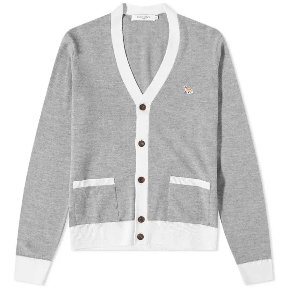Maison Kitsuné Baby Fox Patch Bicolor Classic Cardigan