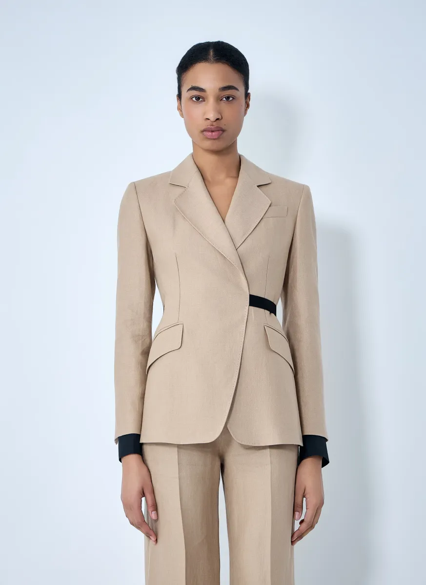 Textured Notch Lapel Blazer