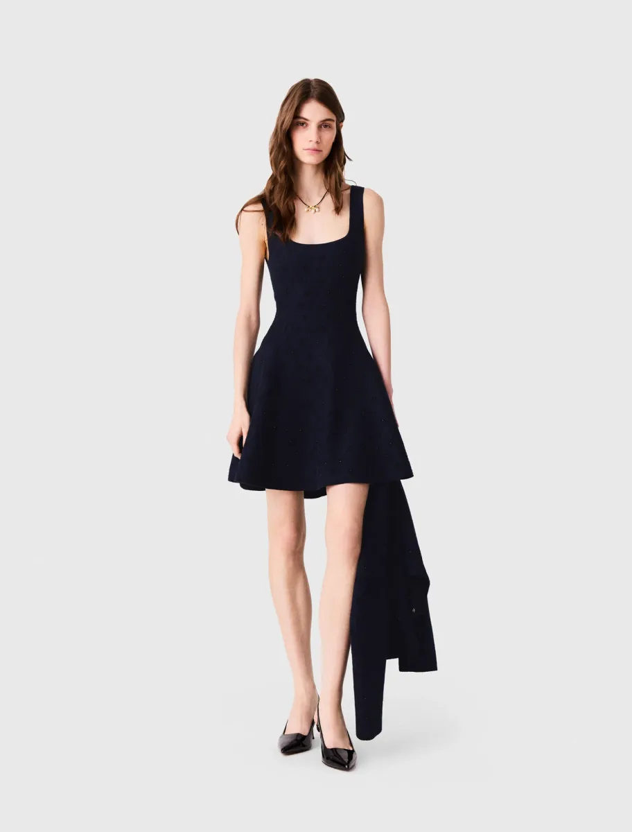 Short jacquard skater dress