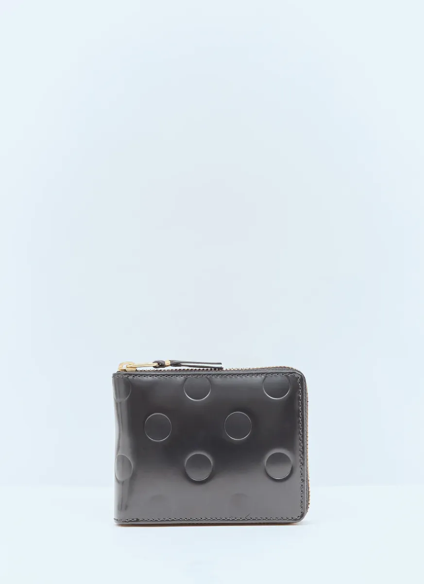 Dots Embossed Leather Wallet