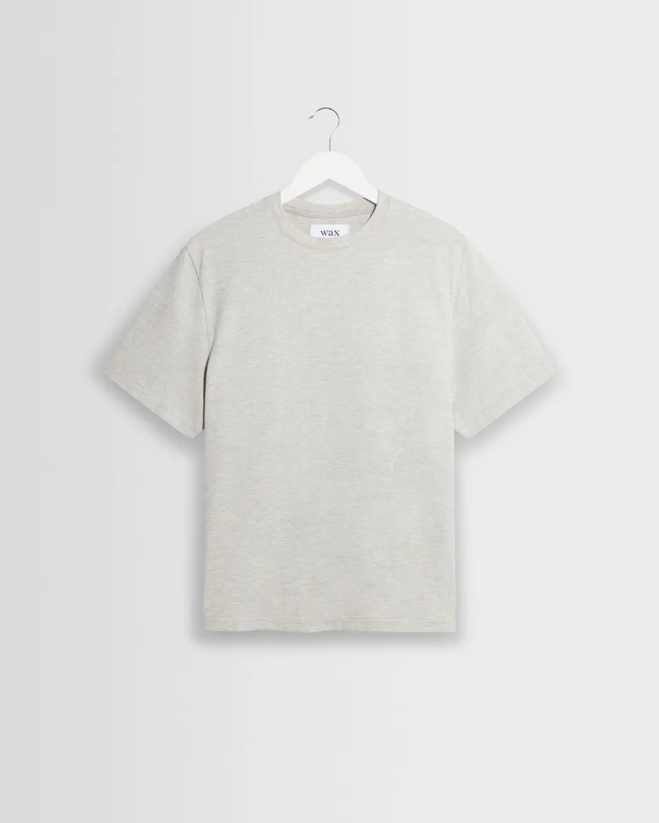 Dean - Grey Marl Textured Organic Cotton t-Shirt