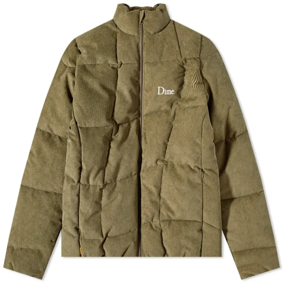 Corduroy Wave Puffer Jacket