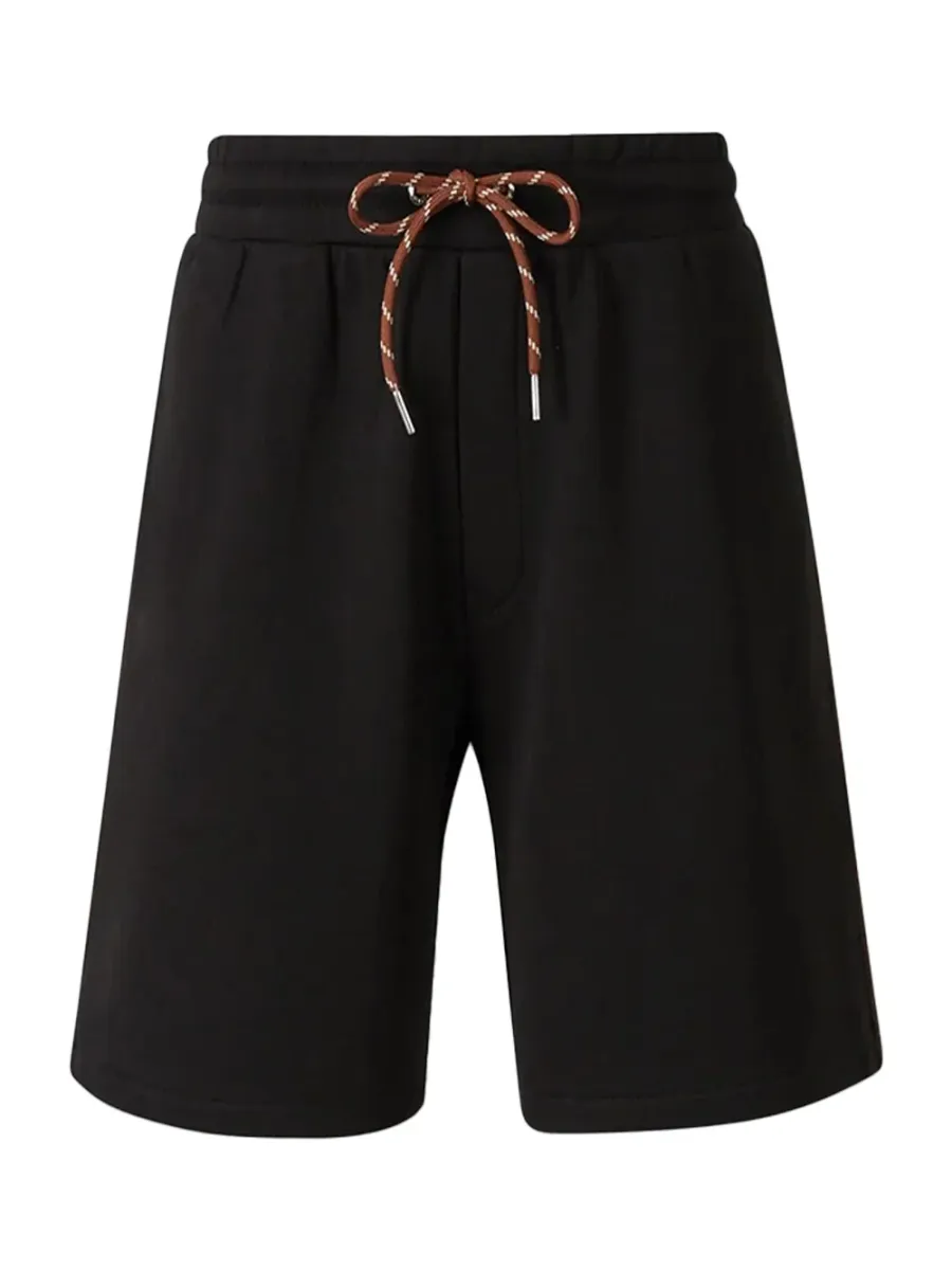 Men Cotton Bermuda Shorts Black