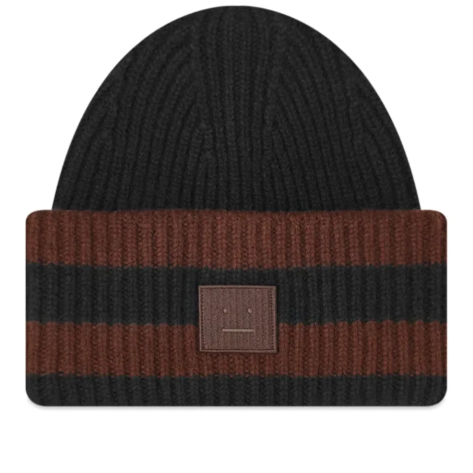 Pansy Stripe Face Beanie