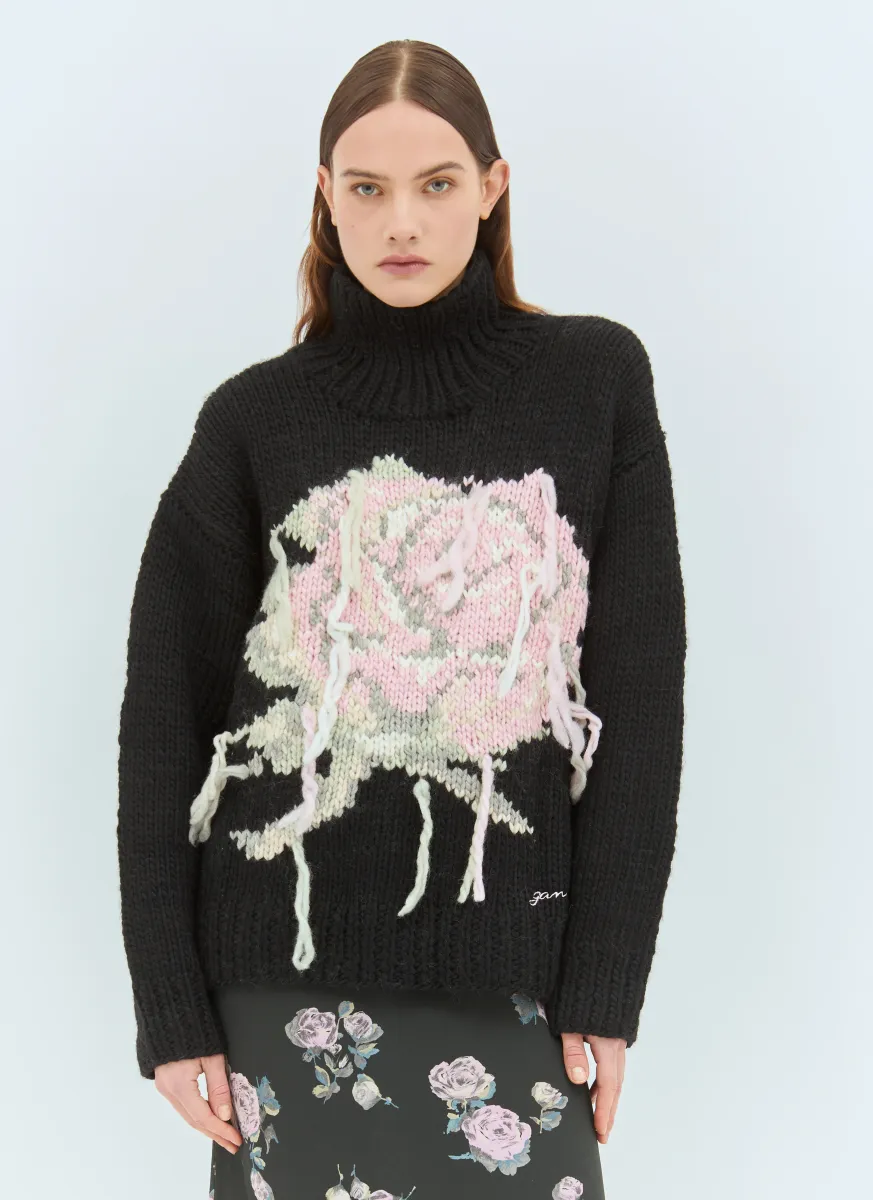 Handknit Turtleneck Sweater
