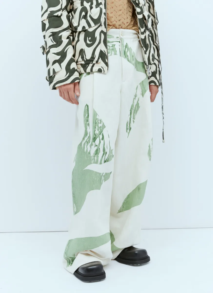 Wide Leg Leaf Pants