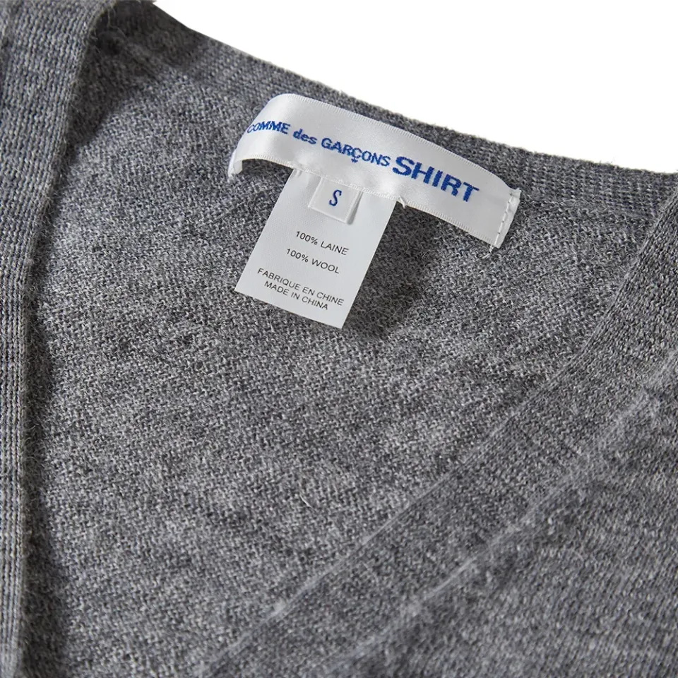 Comme des Garcons SHIRT V-Neck Zip Cardigan