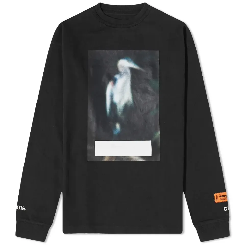 Long Sleeve Regular Censored Heron T-Shirt