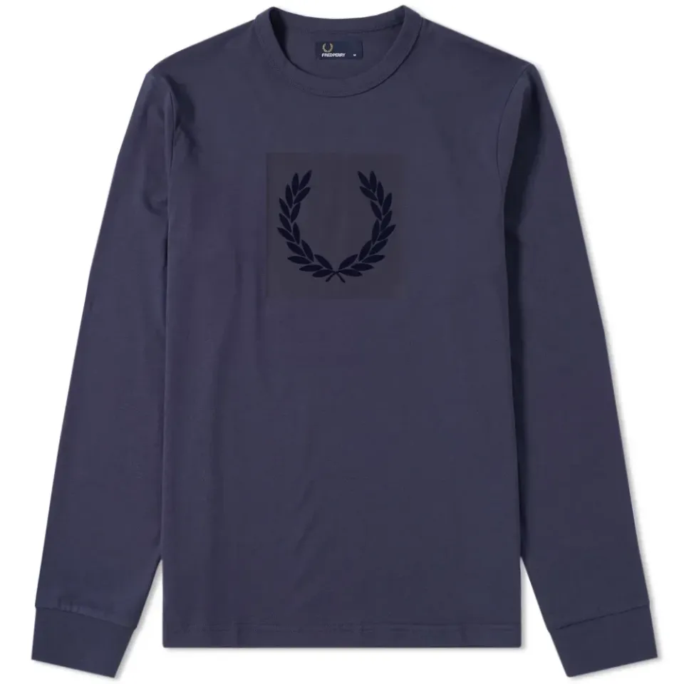 Fred Perry Long Sleeve Tonal Laurel Wreath Tee