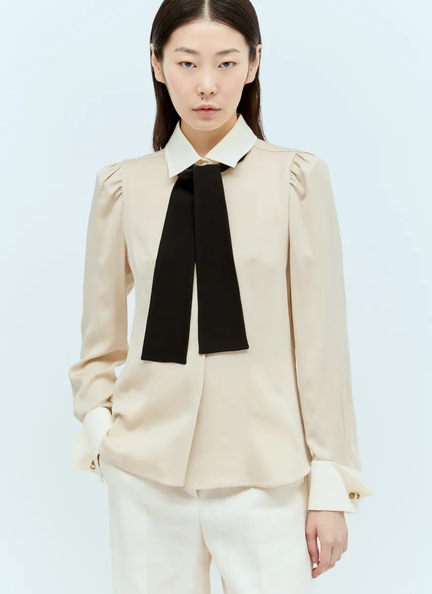 Bow-Tie Silk Shirt