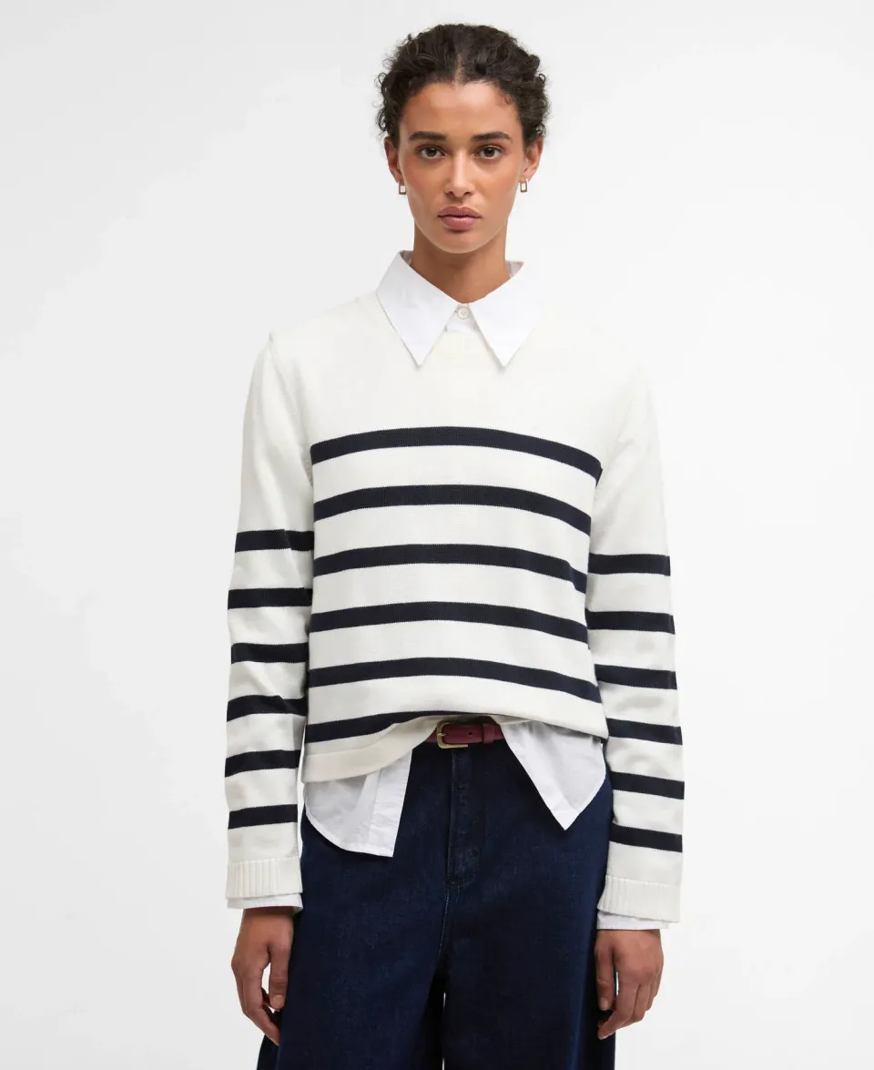 Fern Striped Crew Neck Jumper