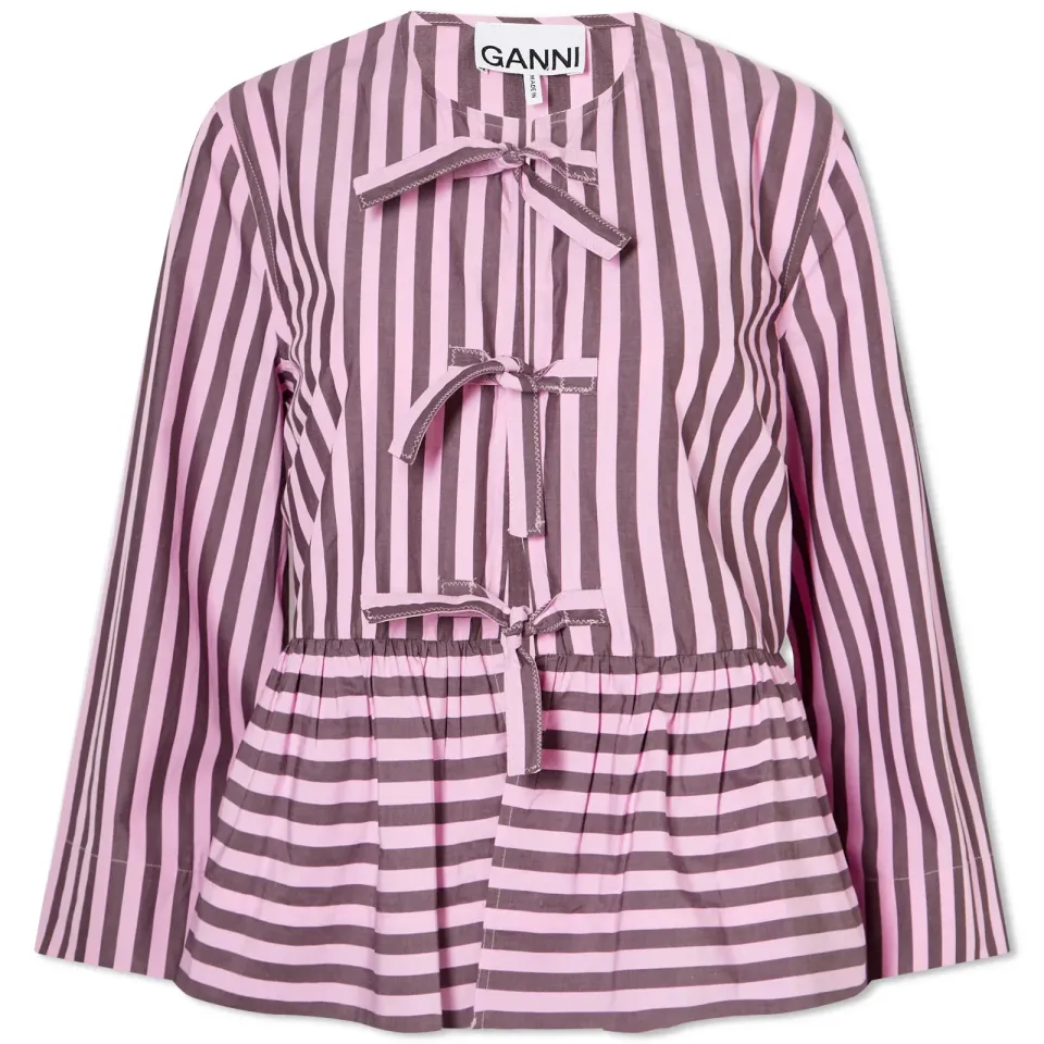 Stripe Peplum Blouse