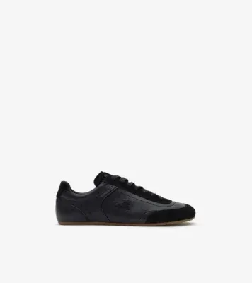 Leather Knight Runner Sneakers in Black