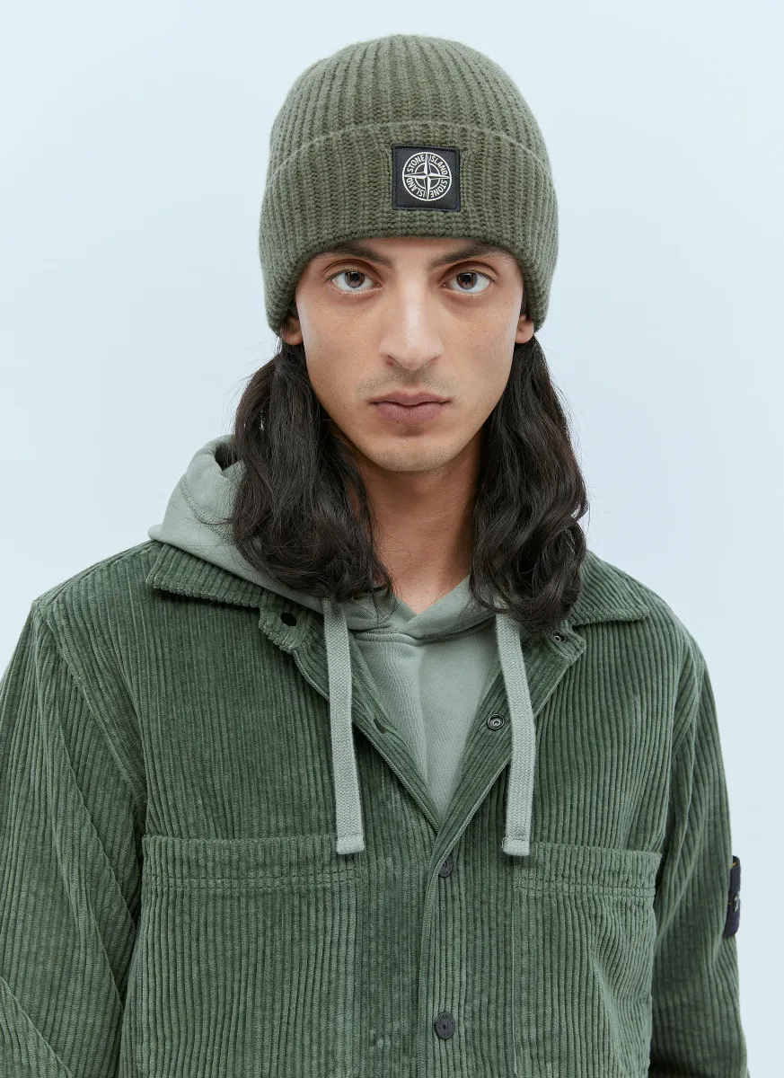 Compass Patch Beanie Hat
