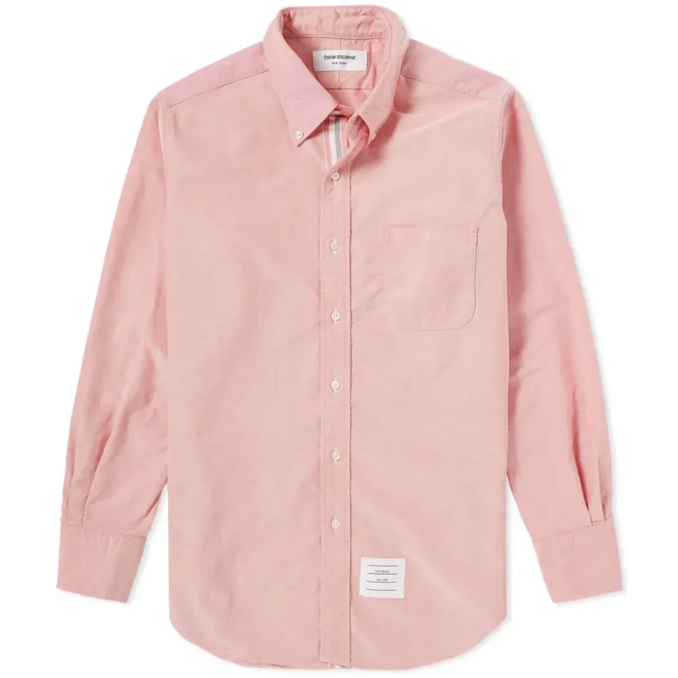 Engineered Stripe Placket Oxford Shirt