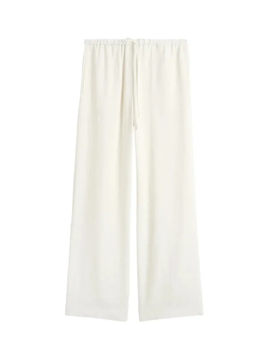 Woven Stripe Trousers Meringue